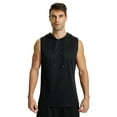 thumbnail image 1 of YUSHOW Mens Active Workout Hoodie Tank Tops Sleeveless Quick Dry Athletic Trainning Muscle Gym Shirt Black,L, 1 of 6