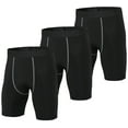 thumbnail image 1 of YUSHOW Mens Compression Shorts Athletic Gym Shorts Cool Dry Workout Underwear 3 Pack Size L, 1 of 8