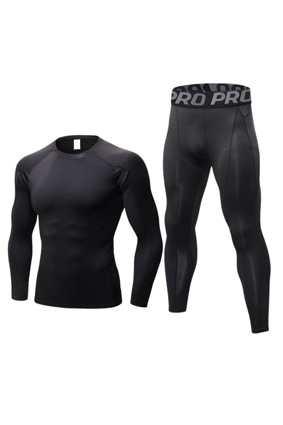 Mens Thermals Underwear Set Thin Wicking Base Layer Crew Neck Long Johns,Size XL