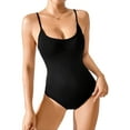 thumbnail image 1 of YUSHOW Women Sexy Scoop Neck Strap Bodysuit Backless Bodysuit Top Black,M, 1 of 7