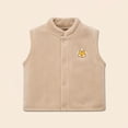 thumbnail image 1 of YUSIIM Toddler Girls Fleece Vest Jacket- Sleeveless Cute Casual Warm Kids Fall Clothes Beige Size 1 T, 1 of 5