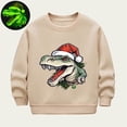 thumbnail image 1 of YUSIM Boys Christmas Sweatshirt Luminous- Funny Long Sleeve Pullover Crewneck Kids Festival Clothes Khaki Size 8 T, 1 of 6