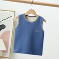 thumbnail image 1 of YUSIM Boys Fleece Tank Tops- Casual Soft Fall Winter Cute Kids Thermal Undershirts Blue Size 8, 1 of 4