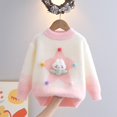 thumbnail image 1 of YUSIM Girls Christmas Sweaters- Knit Warm Cute Long Sleeve Pullover Chunky Sweaters Pink Size 5 T, 1 of 3