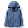 thumbnail image 1 of YUSIM Girls Fleece Jackets with Hood- Warm Casual Midweight Zip Up Kids Thick Winter Coats Blue Size 6, 1 of 5