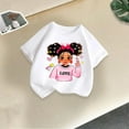 thumbnail image 1 of YUSIM Girls Graphic Cotton T Shirts- Casual Short Sleeve Crewneck Cute Kids Summer Tops White Size 7-8T, 1 of 3