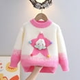 thumbnail image 1 of YUSIM Little Girls Christmas Sweaters- Knit Warm Long Sleeve Cute Pullover Chunky Sweaters Hot Pink Size 4-10 T, 1 of 3