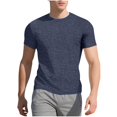thumbnail image 1 of YUSIM Mens Athletic Shirts- Quick Dry Slim Fit Short Sleeve Gym Workout Shirts Navy Size XL, 1 of 9