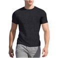 thumbnail image 1 of YUSIM Mens Athletic Shirts- Short Sleeve Quick Dry Slim Fit Gym Workout Shirts Black Size S-3XL, 1 of 9
