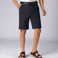 thumbnail image 1 of YUSIM Mens Chino Shorts with Pockets- Summer Casual Cotton Flat Front Shorts Navy Size 36, 1 of 5