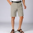 thumbnail image 1 of YUSIM Mens Chino Shorts with Pockets- Summer Cotton Casual Flat Front Shorts Gray Size 36, 1 of 5