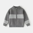thumbnail image 1 of YUSIM Toddler Boys Graphic Sweaters- V-Neck Button Up Casual Knit Warm Kids Fall Winter Cardigans Gray Size 4 T, 1 of 8