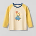 thumbnail image 1 of YUSIM Toddler Boys Graphic T Shirts- Cute Long Sleeve Cotton Casual Kids Fall Tops Yellow Size 3 T, 1 of 6