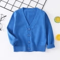 thumbnail image 1 of YUSIM Toddler Boys Knit Sweater- Long Sleeve Casual V-Neck Button Down Kids Cardigan Blue Size 5 T, 1 of 5