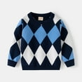 thumbnail image 1 of YUSIM Toddler Boys Striped Sweaters- Casual Long Sleeve Warm Pullover Kids Fall Winter Clothes Navy Size 3 T, 1 of 8