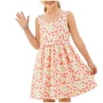 thumbnail image 1 of YUSIM Toddler Girls Floral Dresses- Casual Cute Sleeveless Flowy Summer Shirt Dress Pink Size 2-6 T, 1 of 5