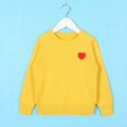 thumbnail image 1 of YUSIM Toddler Girls Heart Print Sweaters- Long Sleeve Cute Casual Warm Pullover Sweaters Yellow Size 2 T, 1 of 5