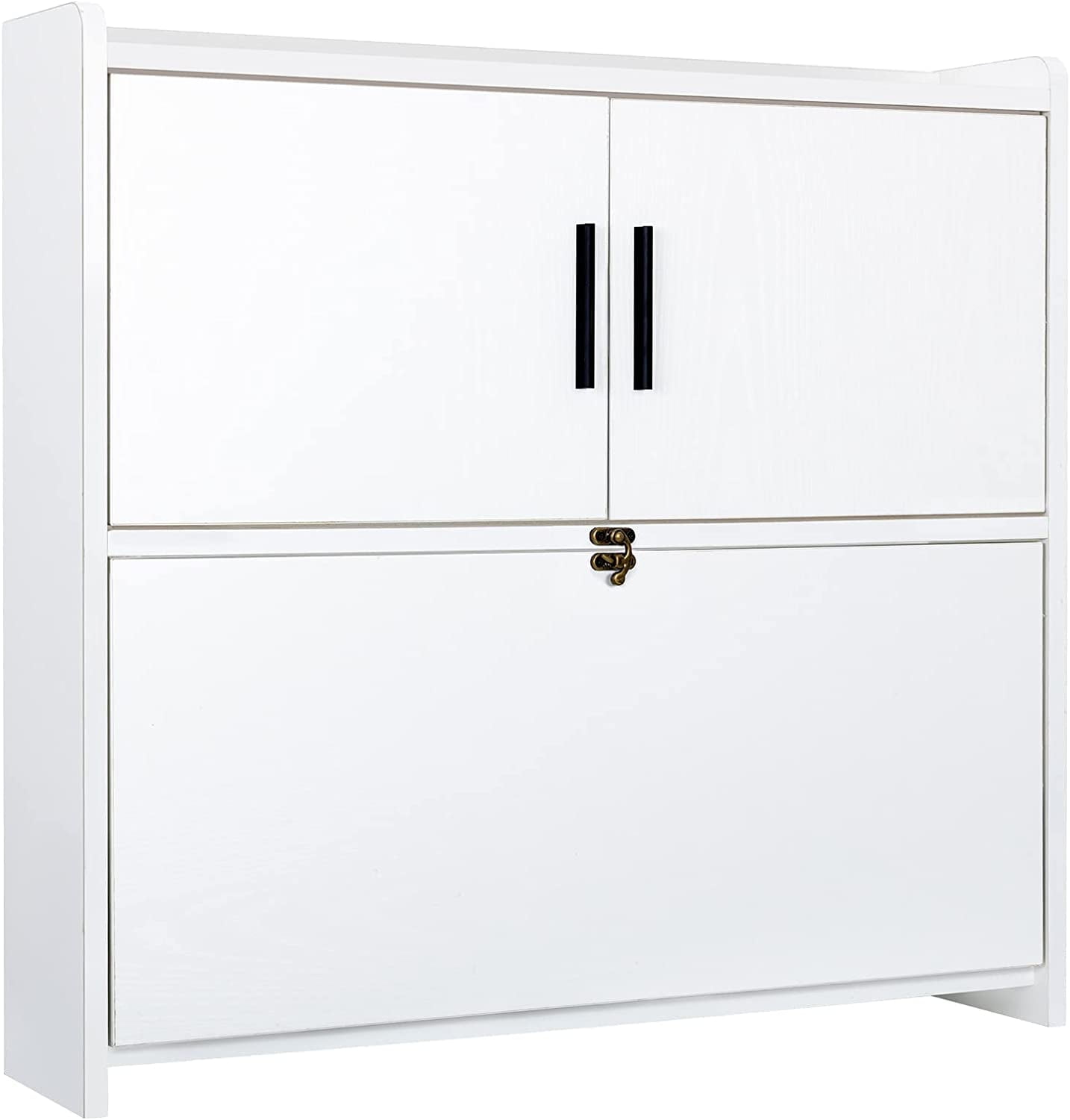 YUSING Floating Desk, Wall Mounted Computer Desk Workstation with ...