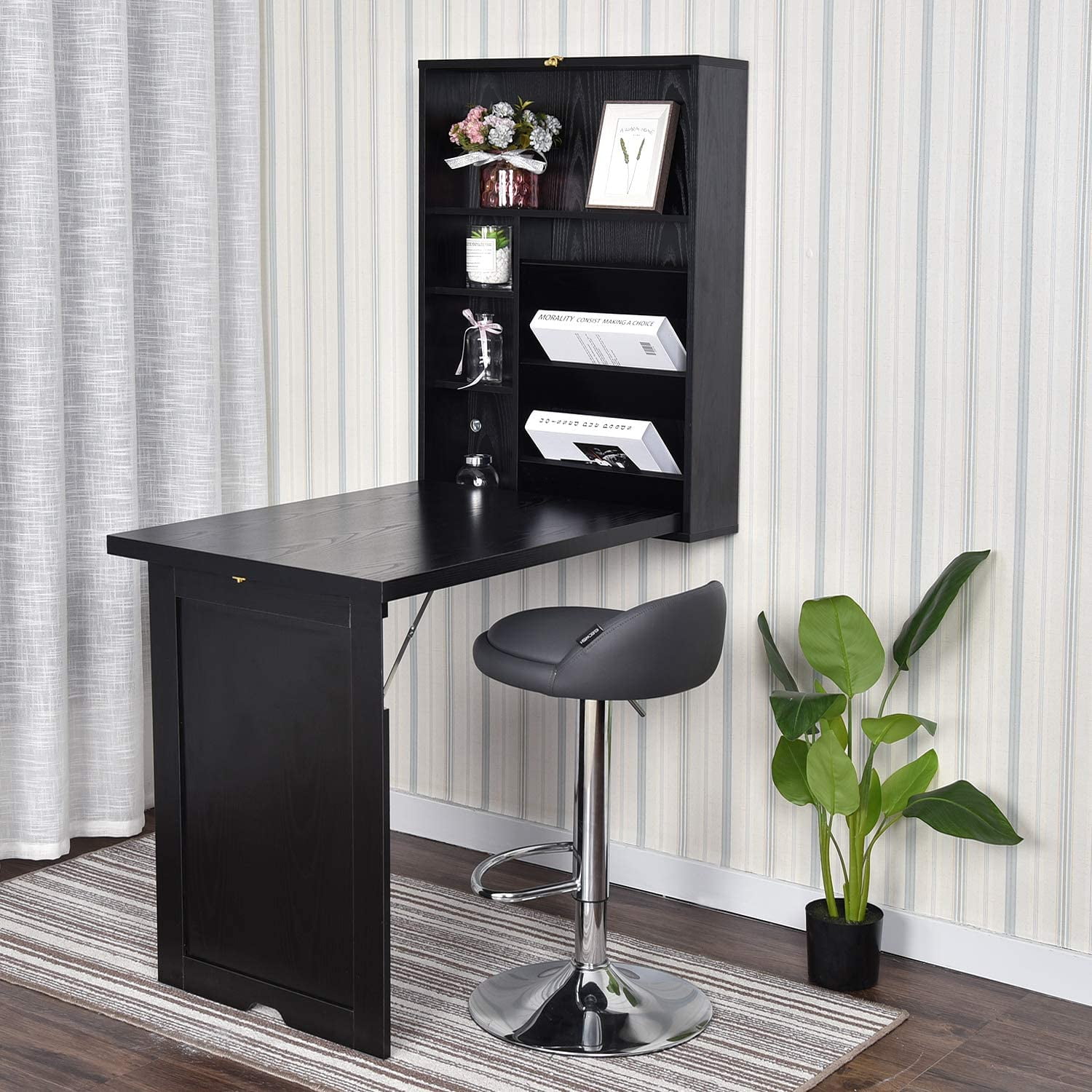 YUSING Wall Mounted Table, Fold Out Convertible Desk Multi-Function ...