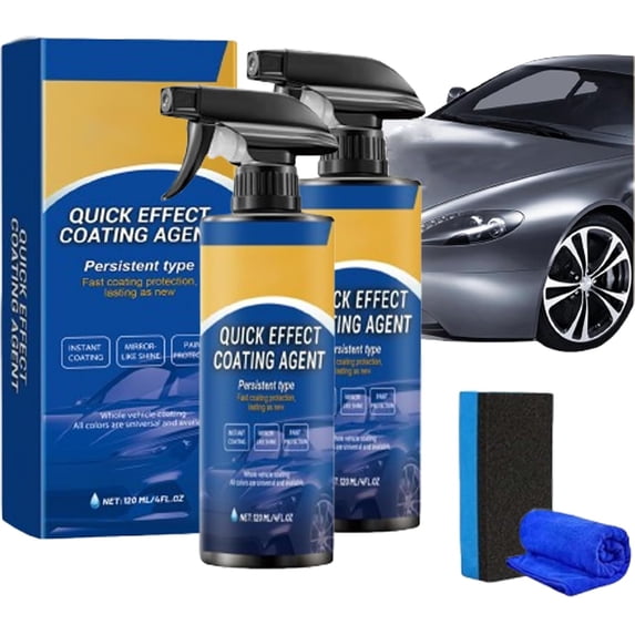 YUSUIYI 1/2/3 set 4.23oz Quick Effect Coating Agent,Advanced Waterless Wash Car Scratch Wax Polish Spray,Paint Protection and Glass Cleaner