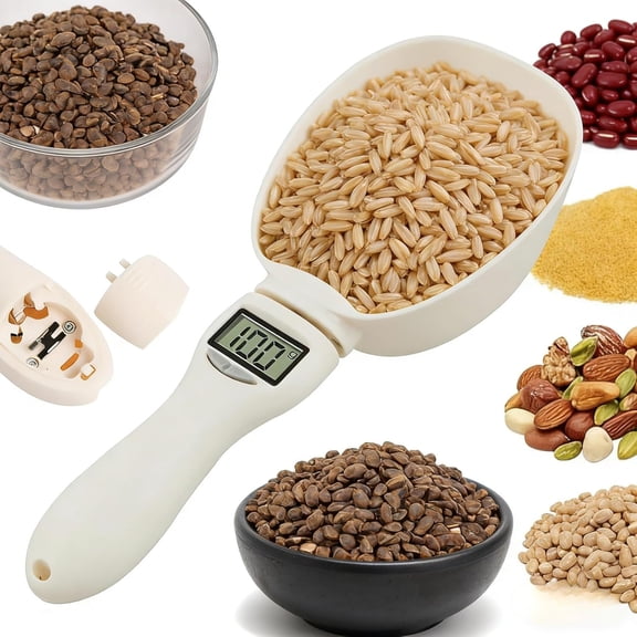 YUSUIYI Digital Measuring Spoons,High-Precision 800g/0.1g Electronic Food Scoop Scales with LCD Screen,for Cooking Baking,Dog Cat Food