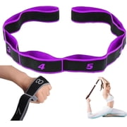 YUSUIYI Fitness Resistance Band for Stretching and Yoga,Numbered 8-Section Elastic Training Stretch Straps with Clear Markings for Full Body Stretching Shaping