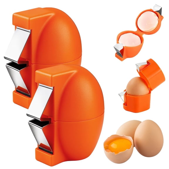 YUSUIYI New Egg Opener,Stainless Steel Egg Cracker Tool,Multifunctional Peeler Shell Remover for Raw and Hard Boiled Eggs,Kitchen Gadget for Making Cakes,Cookies