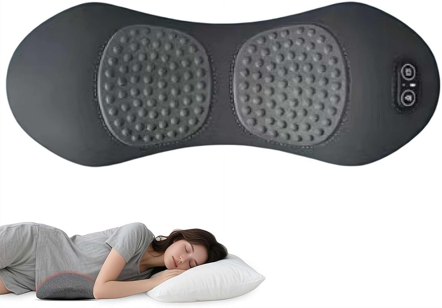 YUSUIYI Triple Fusion Back Massager for Pain Relief deep Tissue,3-in-1 Neck Shoulder Massage Heating Traction & Vibration for Portable Home,Office & Travel