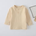 thumbnail image 1 of YUTK Boys 4T Clothes Fashionboys and Girl' Casual Round Neck Long Sleevedsolid Color Long Sleeved Top Beige, 1 of 7
