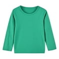 thumbnail image 1 of YUTK Boys 5T Summer Clothes Children'S Men and Women Long Sleeves Round Neck Tops Green, 1 of 2
