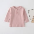 thumbnail image 1 of YUTK Boys Trip Shirts Fashionboys and Girl' Casual Round Neck Long Sleevedsolid Color Long Sleeved Top Pink, 1 of 7