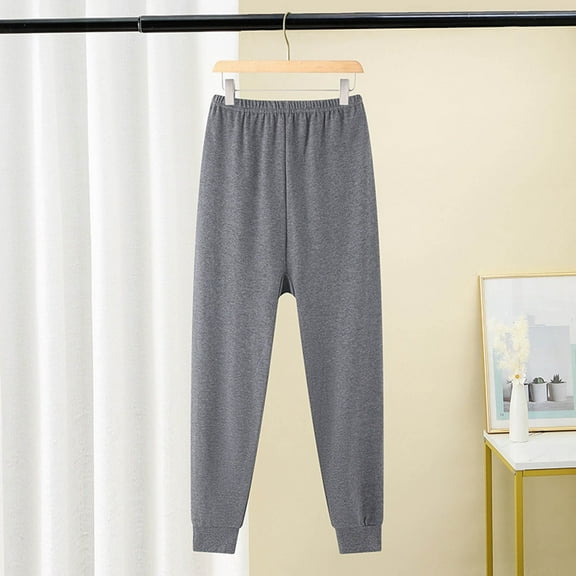 YUTK Boys and Girls Warm Pants Loose Fitting Children'S Home Pants Sleeping Pants Leggings Gray
