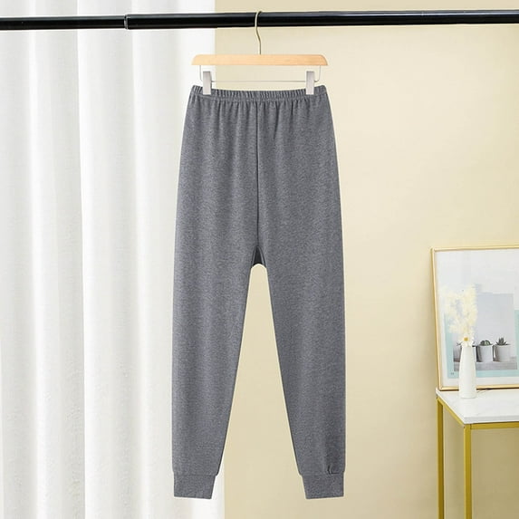 YUTK Boys and Girls Warm Pants Loose Fitting Children'S Home Pants Sleeping Pants Leggings Gray