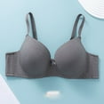 thumbnail image 1 of YUTK Bras for Women Push Up - Women's Solid Color Maternity Sleeping Underwear with Underwear Women Daily Bra Dark Gray 100D, 1 of 9