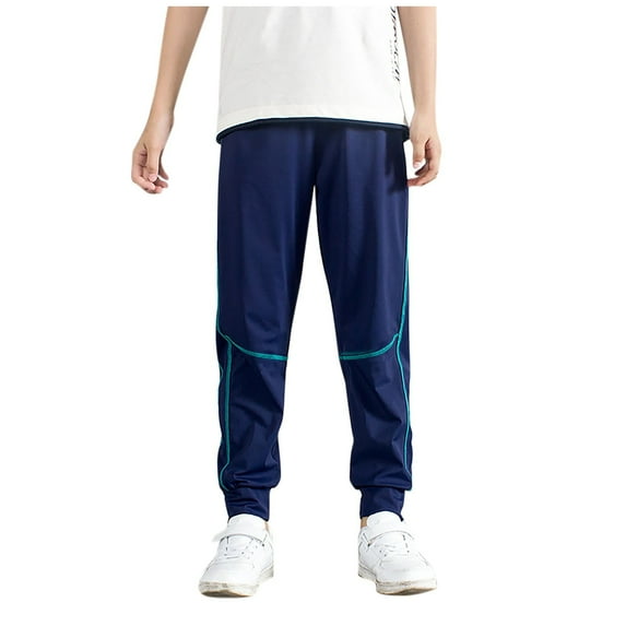 YUTK Children Outdoor Sports Pants Big Children Ice Silk Quick Drying Pants Boys Mosquito Repellent Pants Navy