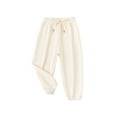 thumbnail image 1 of YUTK Children'S Casual Solid Color Sports Pants Corduroy Pants for Boys and Girls Pants Straps Pants in Clearance Beige, 1 of 2