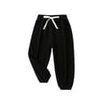 thumbnail image 1 of YUTK Children'S Casual Solid Color Sports Pants Corduroy Pants for Boys and Girls Pants Straps Pants Black, 1 of 2