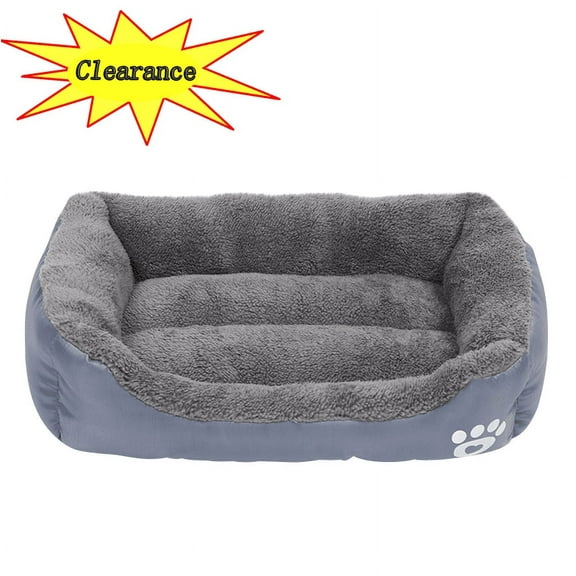 YUTK Dog Beds Large Sized Dog, Pet Winter Warm Pet Bed Pet Supplies and Dog Sleeping Bed Gray S