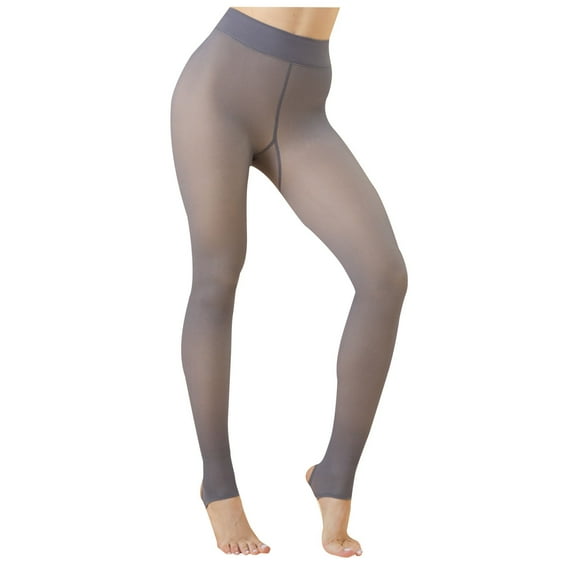 YUTK Fishnet Stockings for Women - Fashion Women Summer Thin Style Leggings Conjoined Body High Elasticity Pedal Panty Stocking - Gray S
