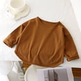 thumbnail image 1 of YUTK Girl Clothes Size 10-12 Toddler Kids Boys Girls T-Shirt Fashion Cute Round Neck Print Long Sleeve Top Brown, 1 of 4