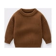 thumbnail image 1 of YUTK Girls Clothes Toddler Baby Boys Girls Cute Solid Color Cute Winter Thick Casual Keep Warm Sweater Brown, 1 of 9