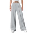 thumbnail image 1 of YUTK High Stretch Yoga Pants Women Soft High Waisted Casual Wide Leg Pants with Pockets Gray S, 1 of 8