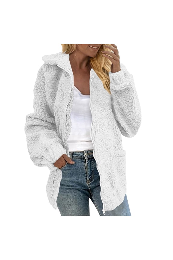 Jean Jacket for Women Distressed Long Sleeve Oversized Denim Trucker Jackets Coat White XL