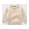 thumbnail image 1 of YUTK Kids Clothes Girls Toddler Baby Boys Girls Cute Solid Color Cute Winter Thick Casual Keep Warm Sweater Khaki, 1 of 6