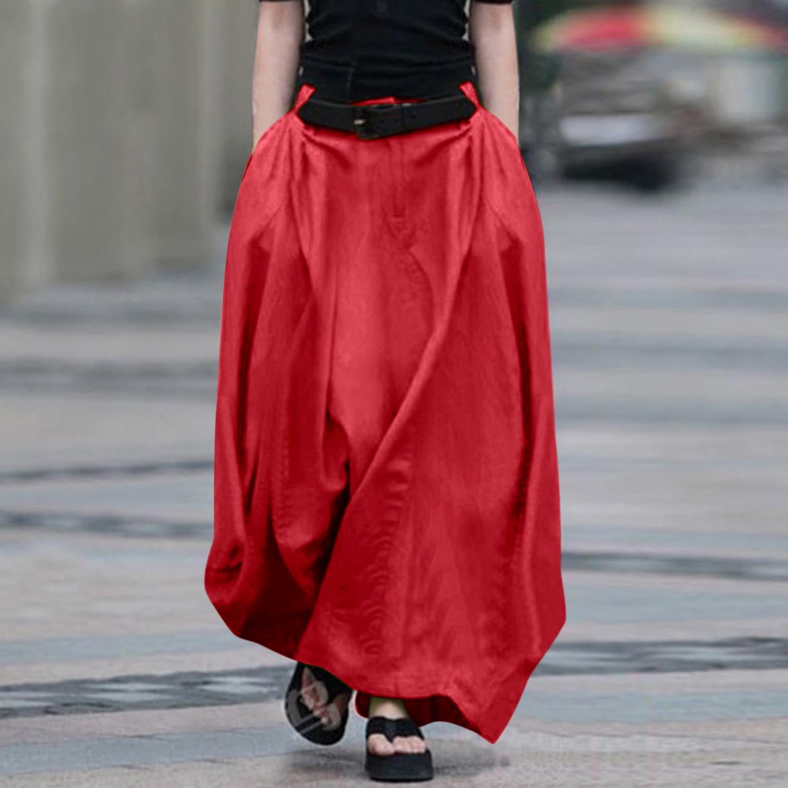 YUTK Maxi Skirts for Women Ankle Length Skirt Casual Long Skirt