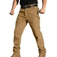 thumbnail image 1 of YUTK Men's Lightweight Sweatpants New Men's Lined Cargo Hiking Pants with Multiple Pockets Waterproof Skiing Pants Winter Outdoor Equipment Pants Khaki 3Xl, 1 of 9