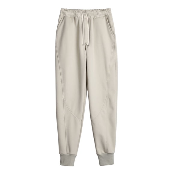 YUTK Men's Pants New Men's Slim Joggers Drawstring Waist Cuffed Ankle Pants for Youth Outdoor Training Casual Wear Pockets Full Length Pants Beige Xxl