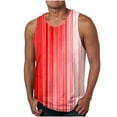thumbnail image 1 of YUTK Men's Regular-Fit Tank Top New Fashion Casual Men's Summer Loose Waistcoat Print Sport Round-Neck Tank Features Red Xxl, 1 of 7