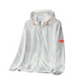 thumbnail image 1 of YUTK Men's UPF 50+ Sun Protection Hoodie Shirts Long Sleeve Fishing Swim Running UV Spf Lightweight Quick Dry Rash Guard White L, 1 of 7