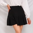 thumbnail image 1 of YUTK Midi Pleated Skirts for Women - Women Fashion Casual High Waist Ruffled Elastic Waist Short Skirt Black Xl, 1 of 8